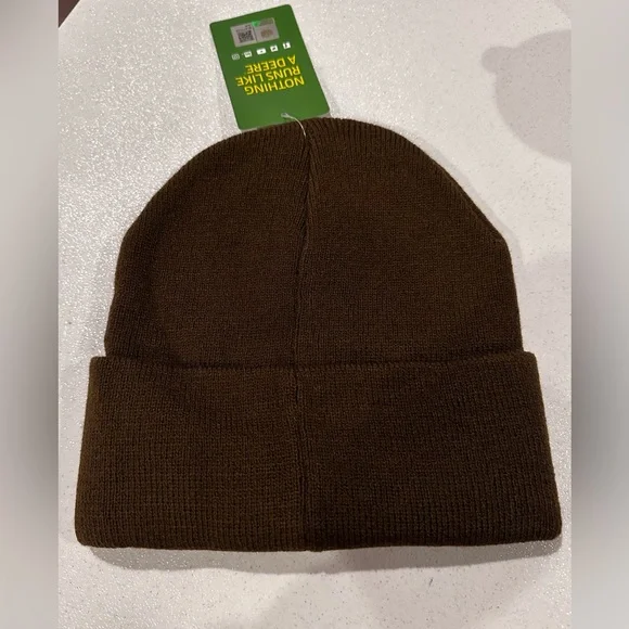 John Deere 🦌 Unisex Brown Beanie - One Size Fits Most - Picture 3 of 5